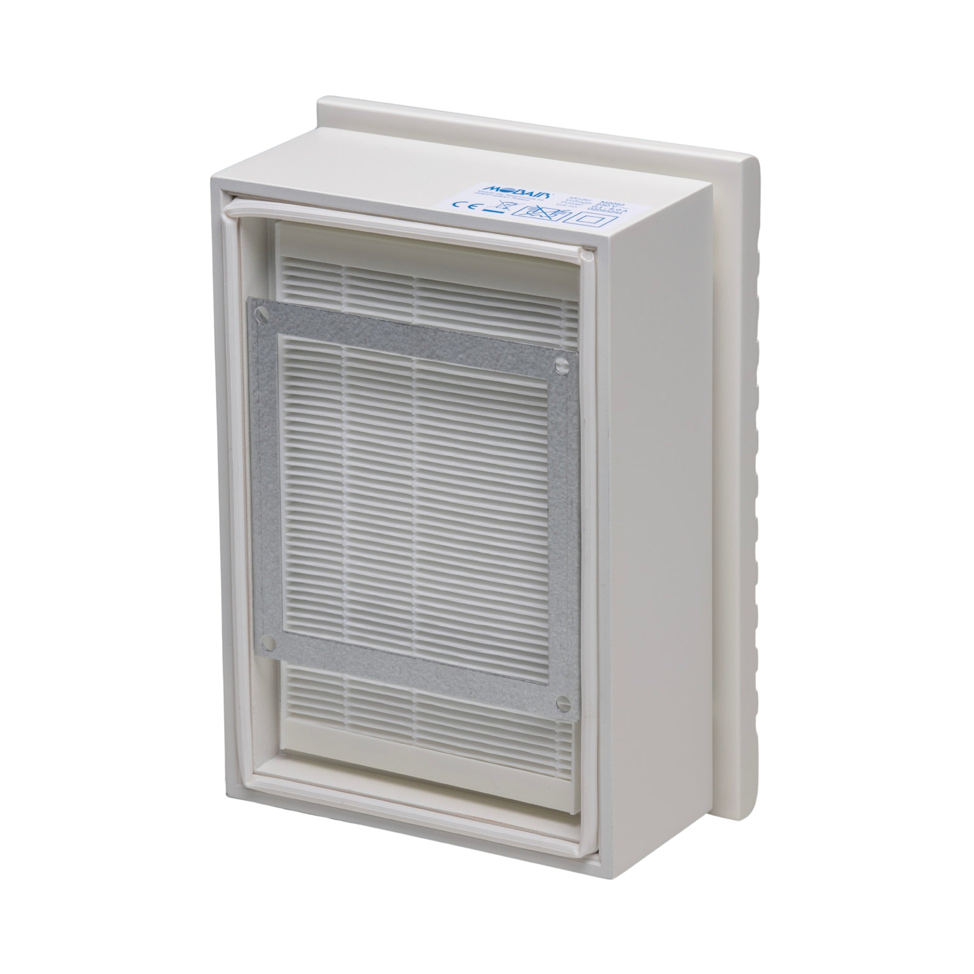 Back view of the Mobair K fresh air valve in white.